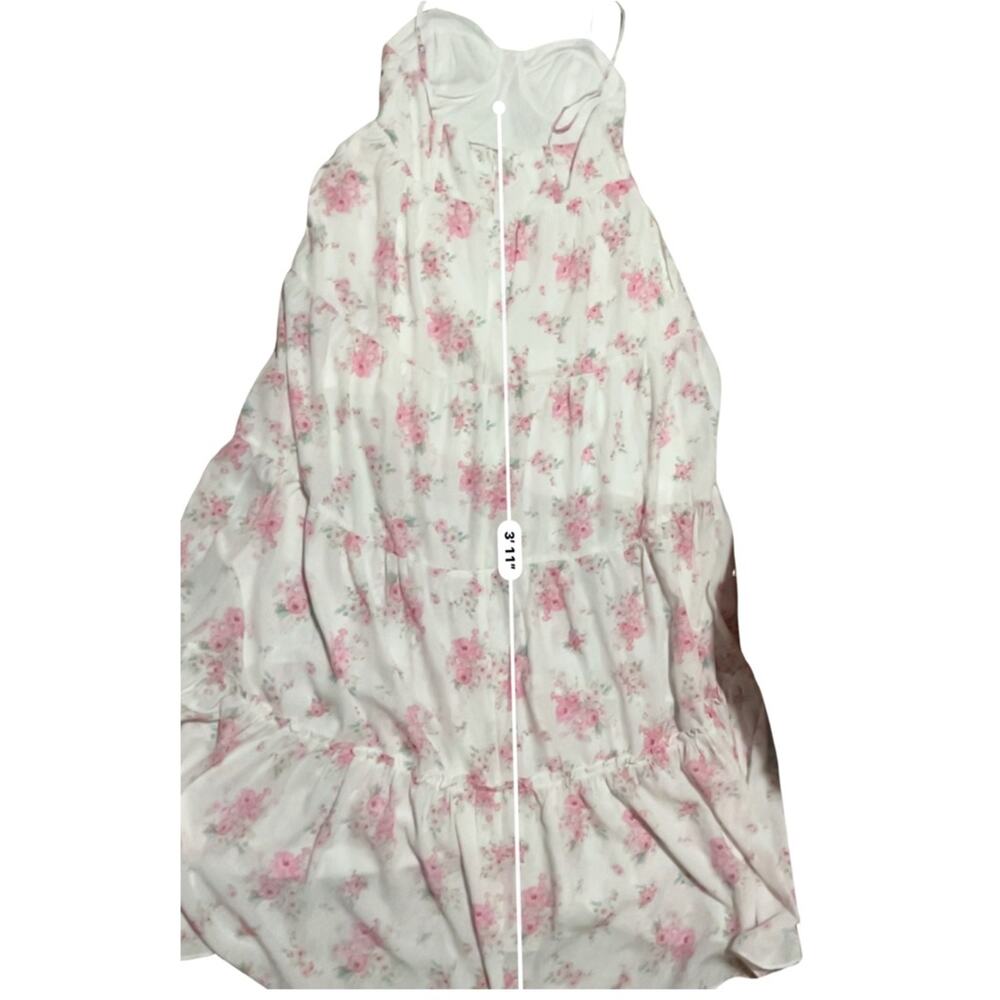 Altar'd State Corset Bodice Maxi  Pink Floral  Zandry Dress M NWOT Wedding Guest - Picture 8 of 15
